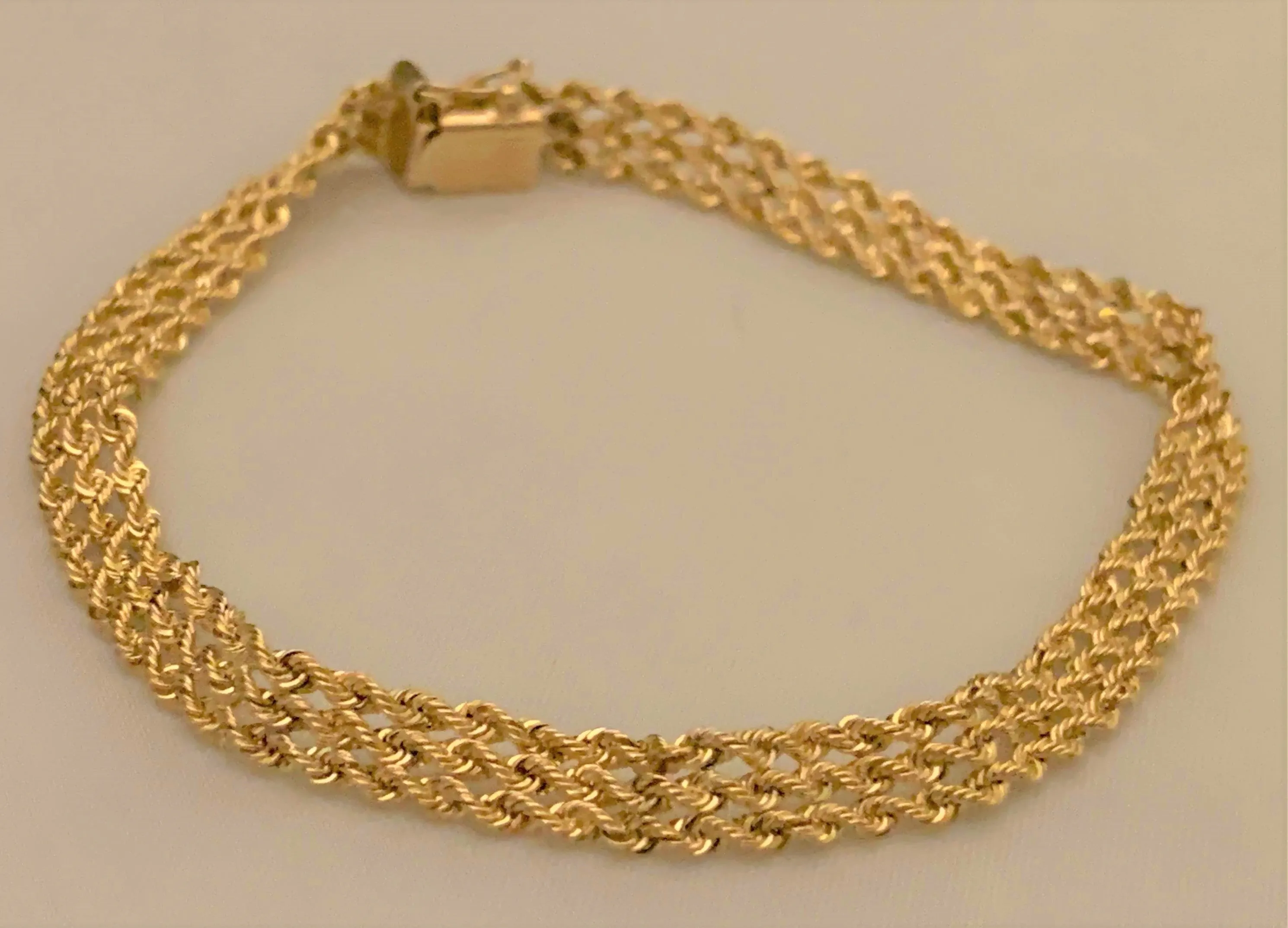 14K Triple Rope Bracelet