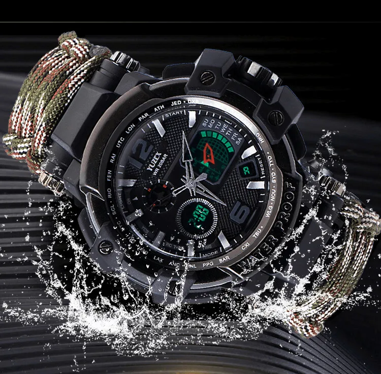 23 in 1 multifunctional outdoor survival waterproof sports watch