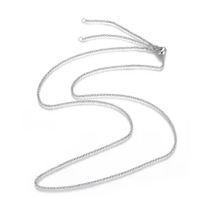 Adjustable Rolo Chain Necklace - Plated Stainless - 29"