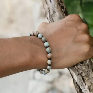 Agalmatolite Stone Beaded Bracelet