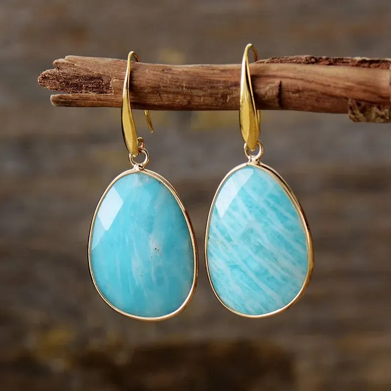 Amazonite Dangling Earrings