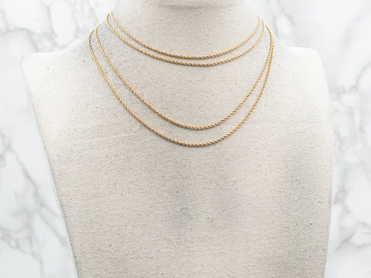 Antique Gold Lariat Chain