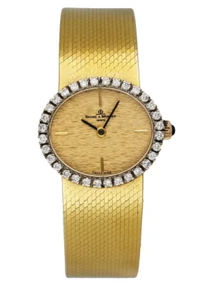 Baume & Mercier 18K yellow gold Factory Diamond Bezel Ladies Watch