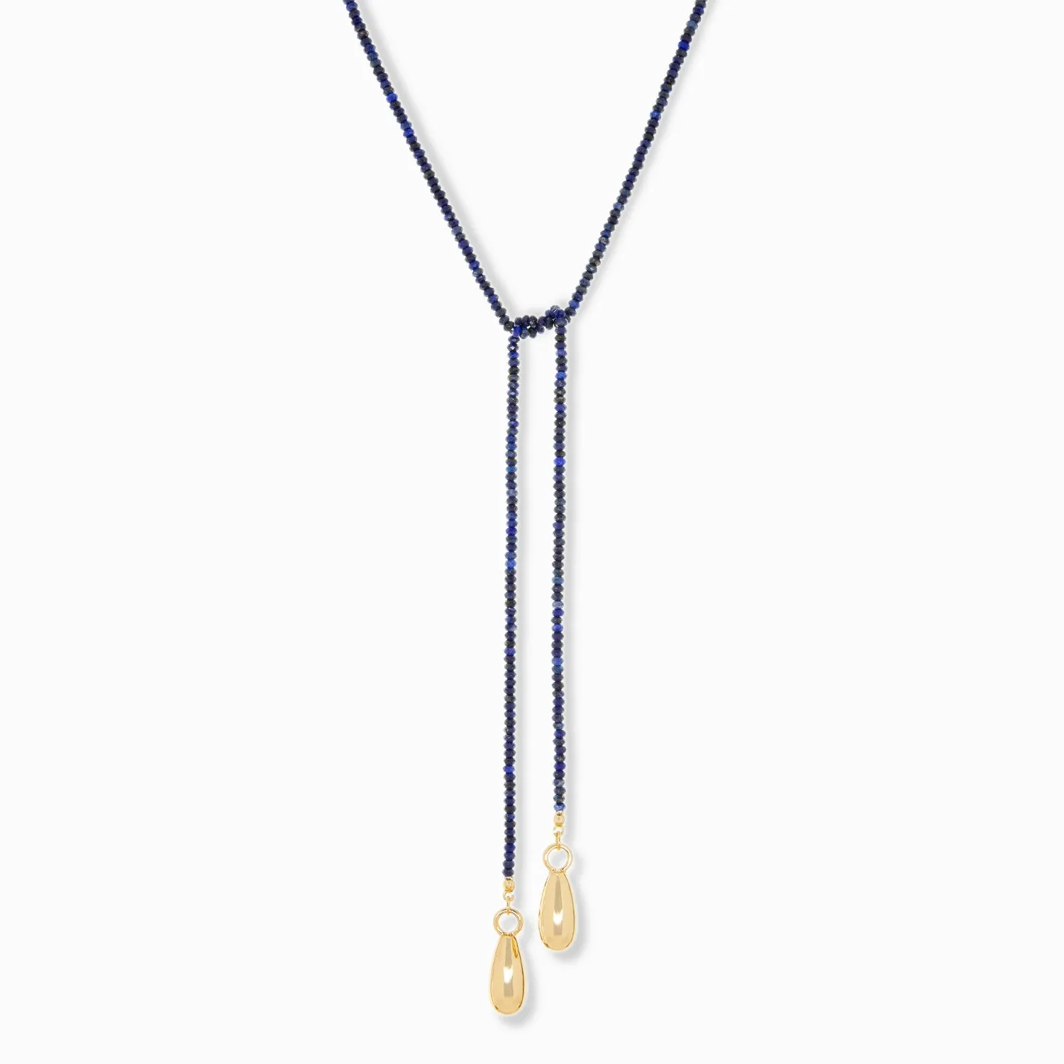 beaded lariat with bean charms