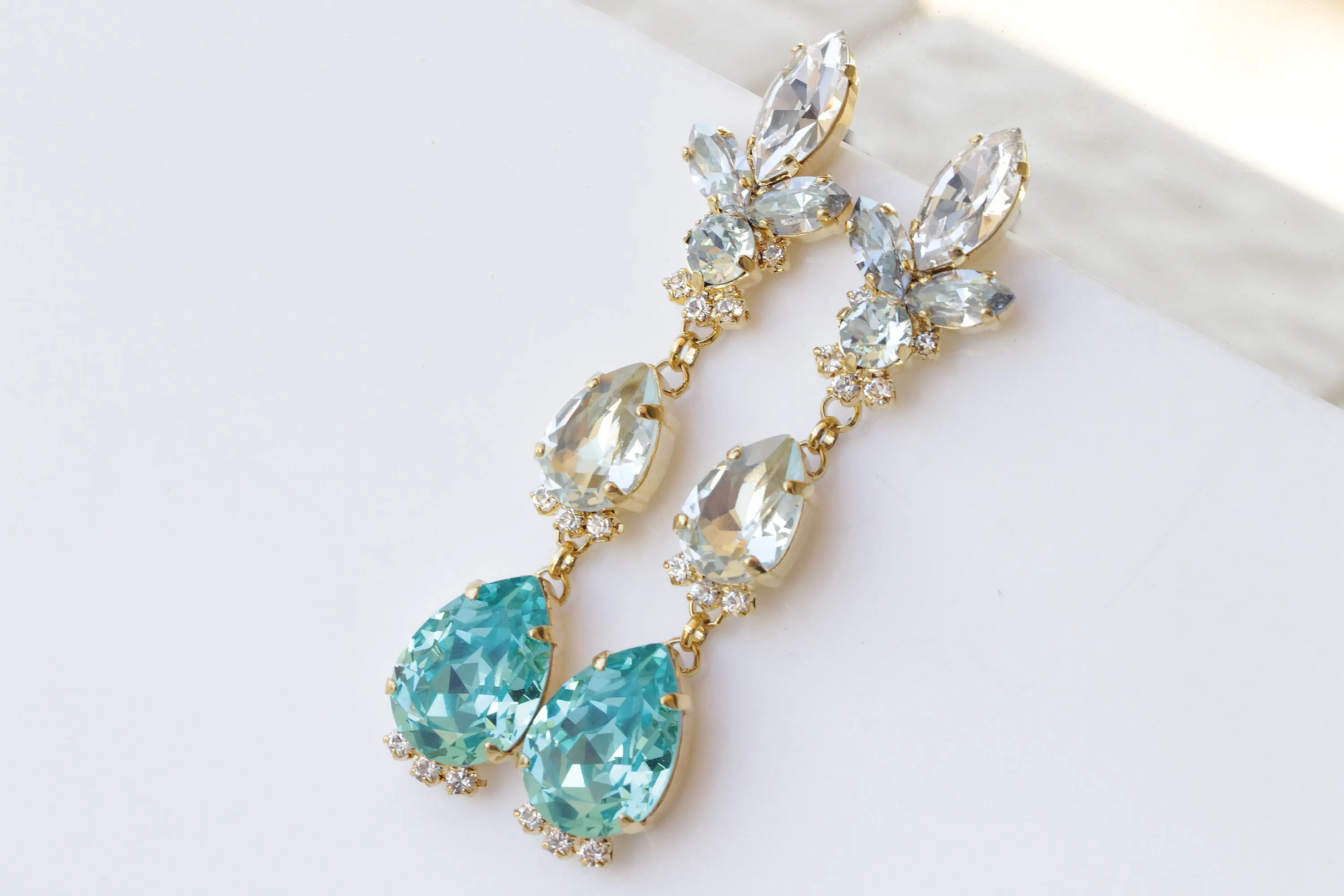 BLUE LONG EARRINGS