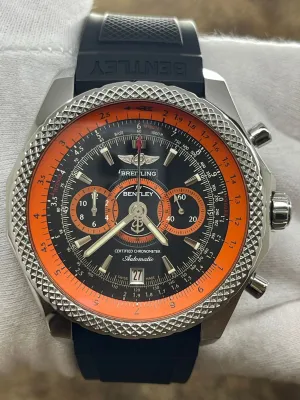 Breitling Bentley Supersports Chronograph A26364 Black & Orange Dial Automatic Men's Watch