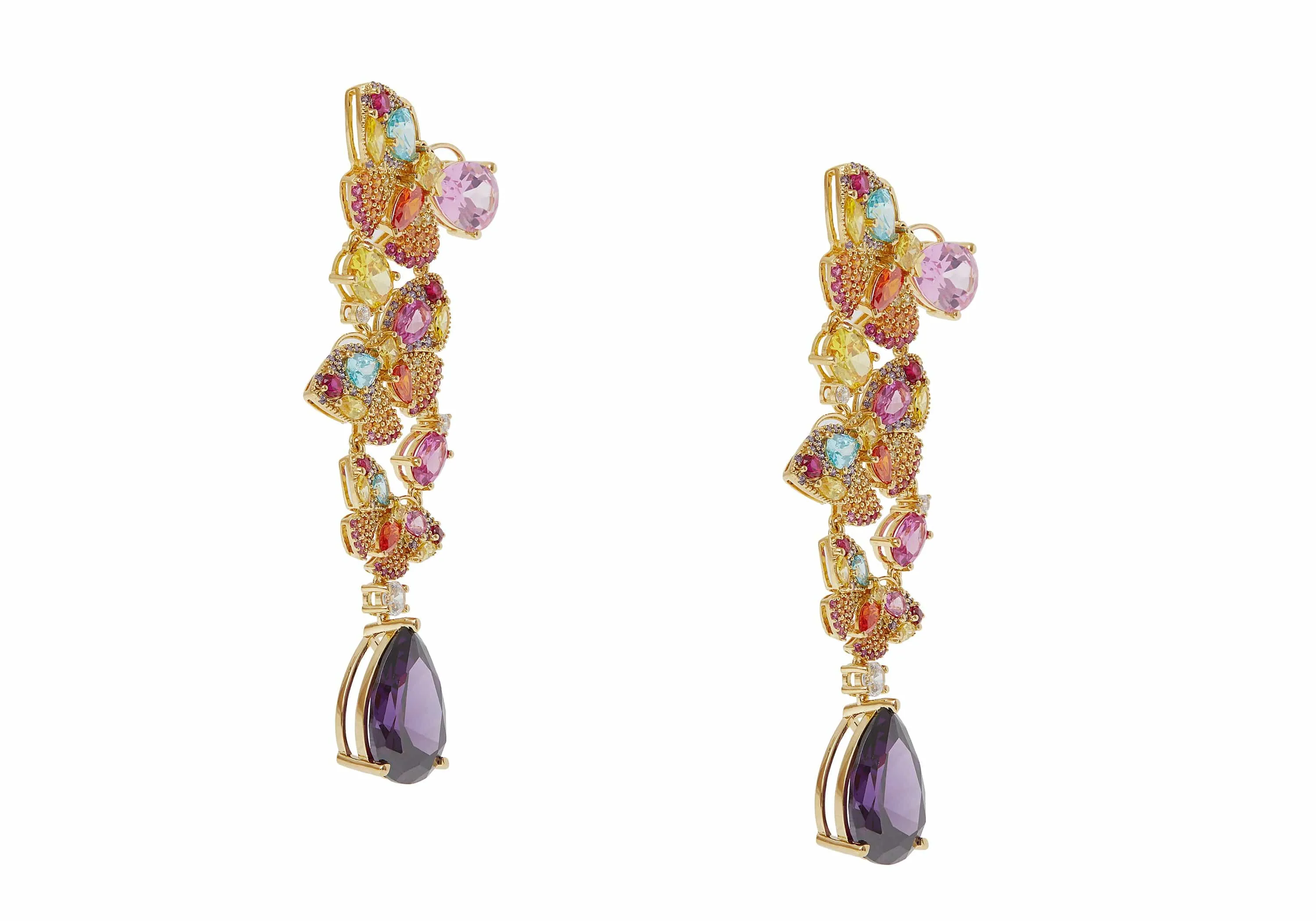 Butterfly Chandelier Earrings Multicolor