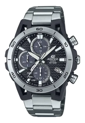 Casio Edifice EQS-960D-1A Chronograph Stainless Steel Strap Solar Watch for Men