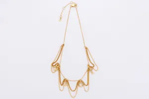 Christian Dior Gold Necklace D.I.O.R Dangling Pendant