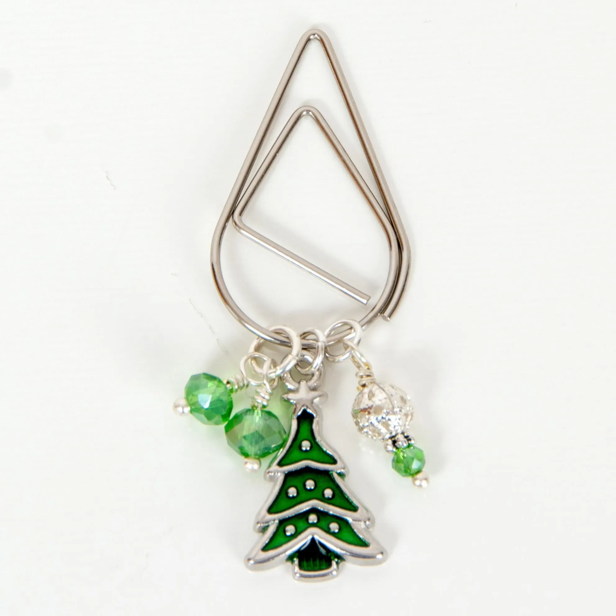 Christmas Tree Dangle Clip - Silver