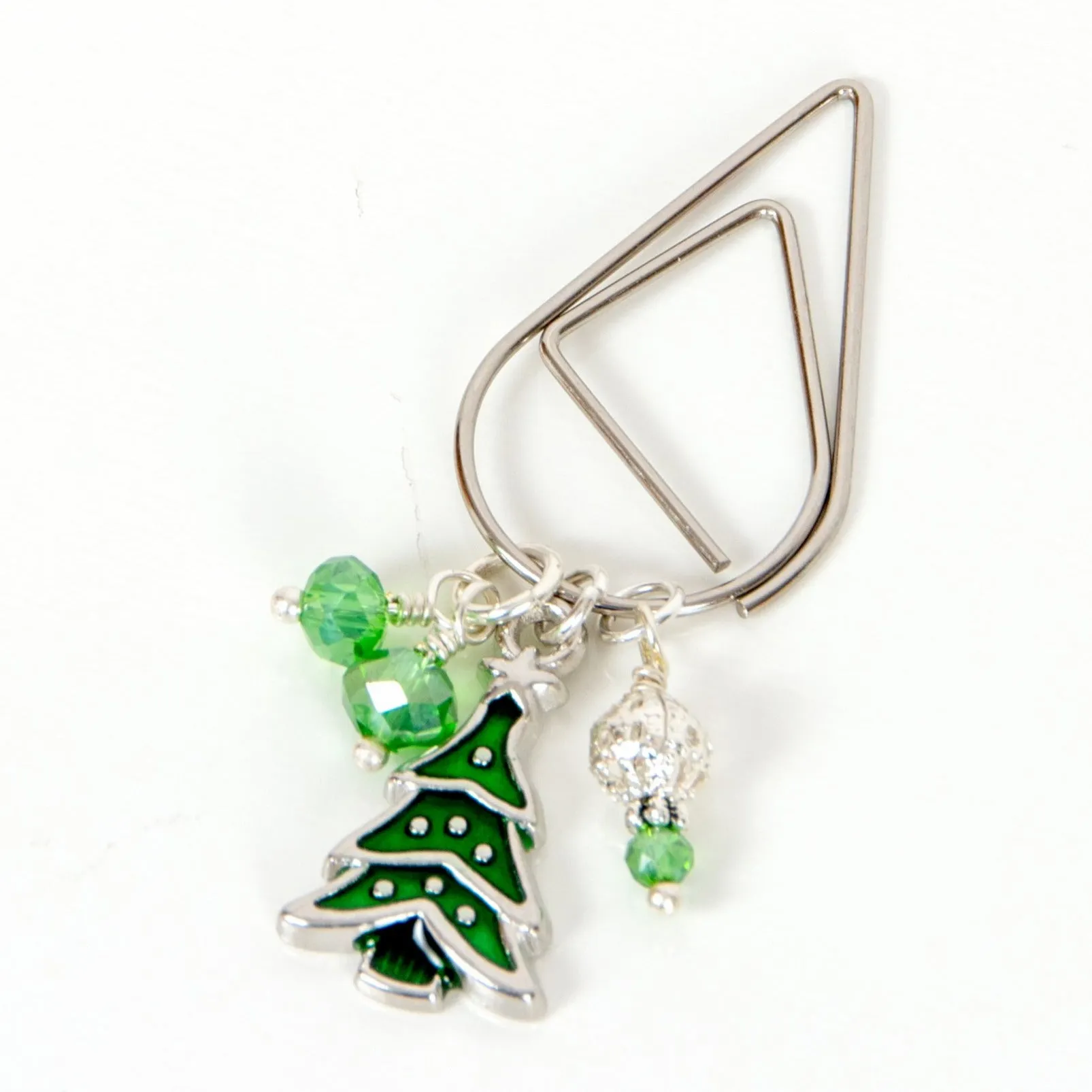 Christmas Tree Dangle Clip - Silver