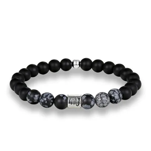 Classy Men Black Beaded Zodiac Bracelet