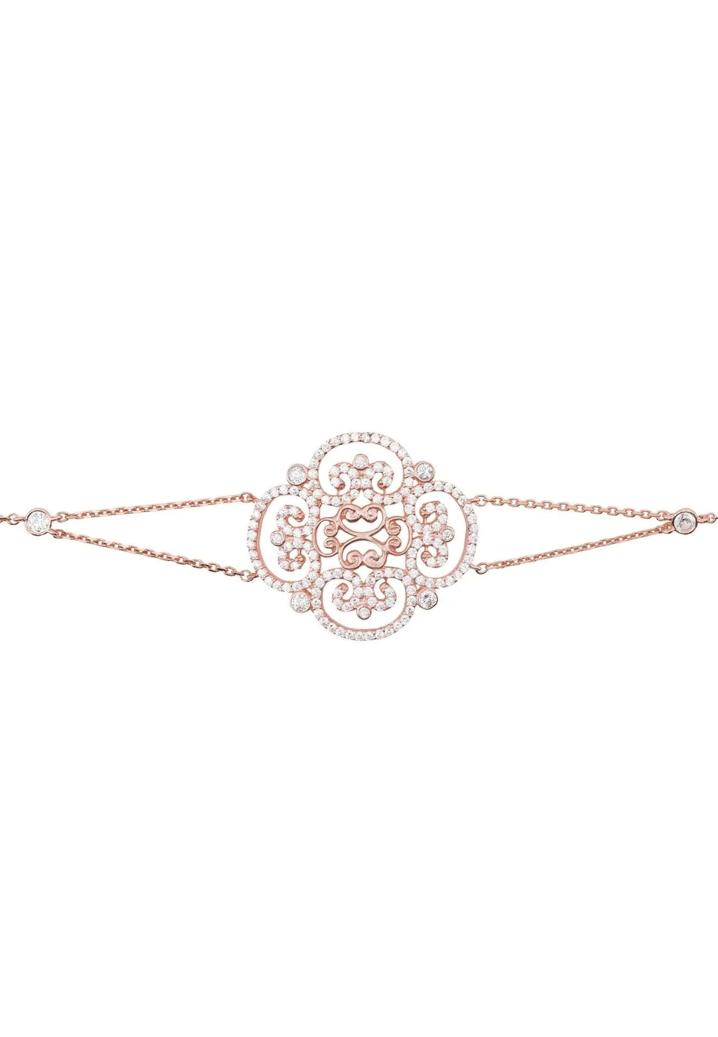 Clover Filigree Bracelet Rosegold