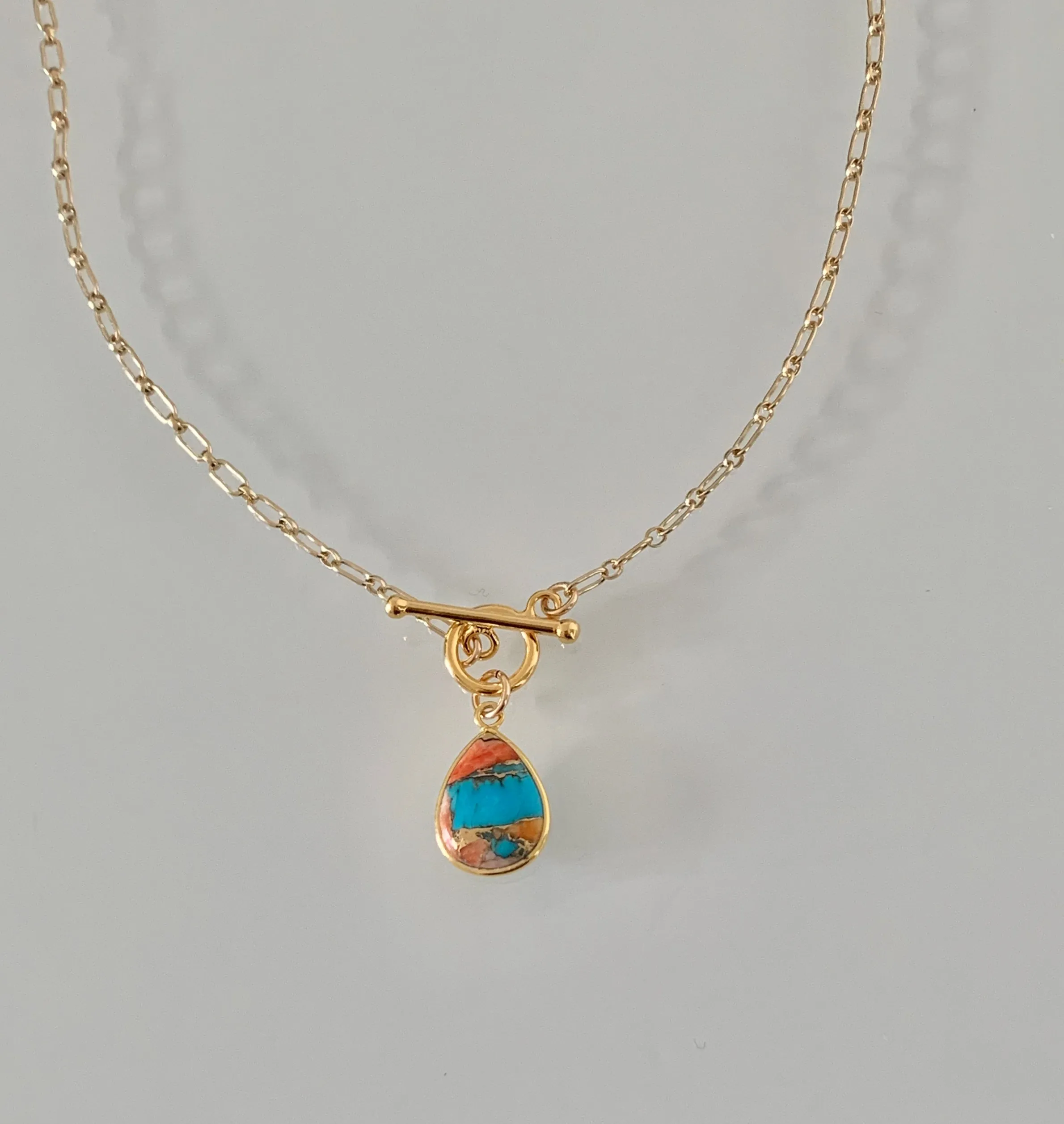 Deep Canyon Necklace - Oyster Turquoise