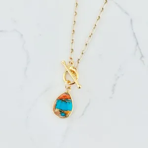 Deep Canyon Necklace - Oyster Turquoise