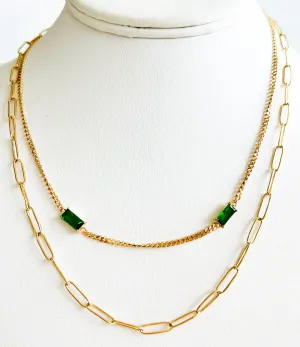 Emerald Layered Necklace