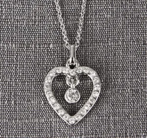 Flower Girl Heart Necklace