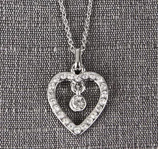 Flower Girl Heart Necklace