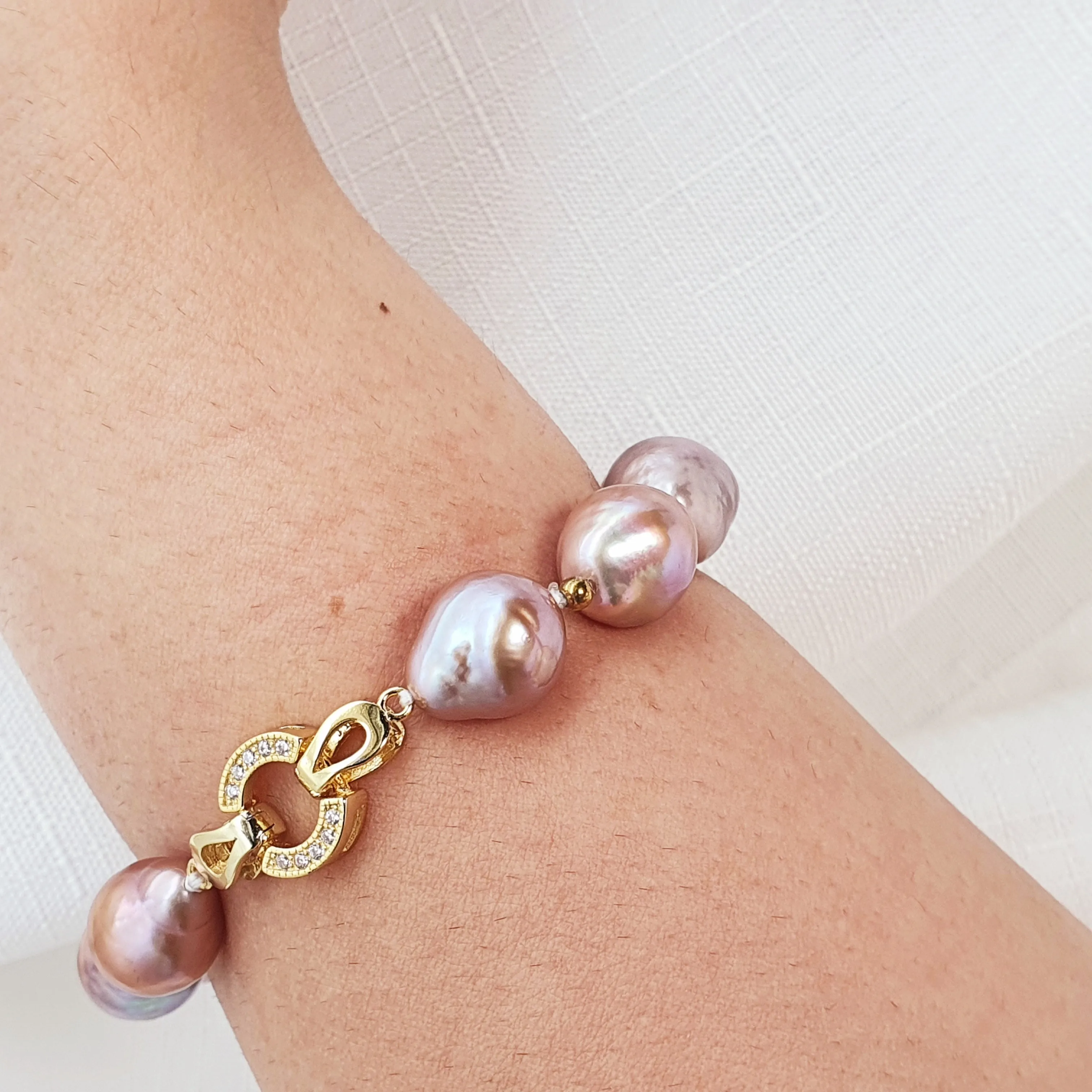 Freshwater Cultured Pearl Bracelet, Sterling Silver