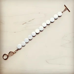 Genuine Shell Pearl Coin Bracelet