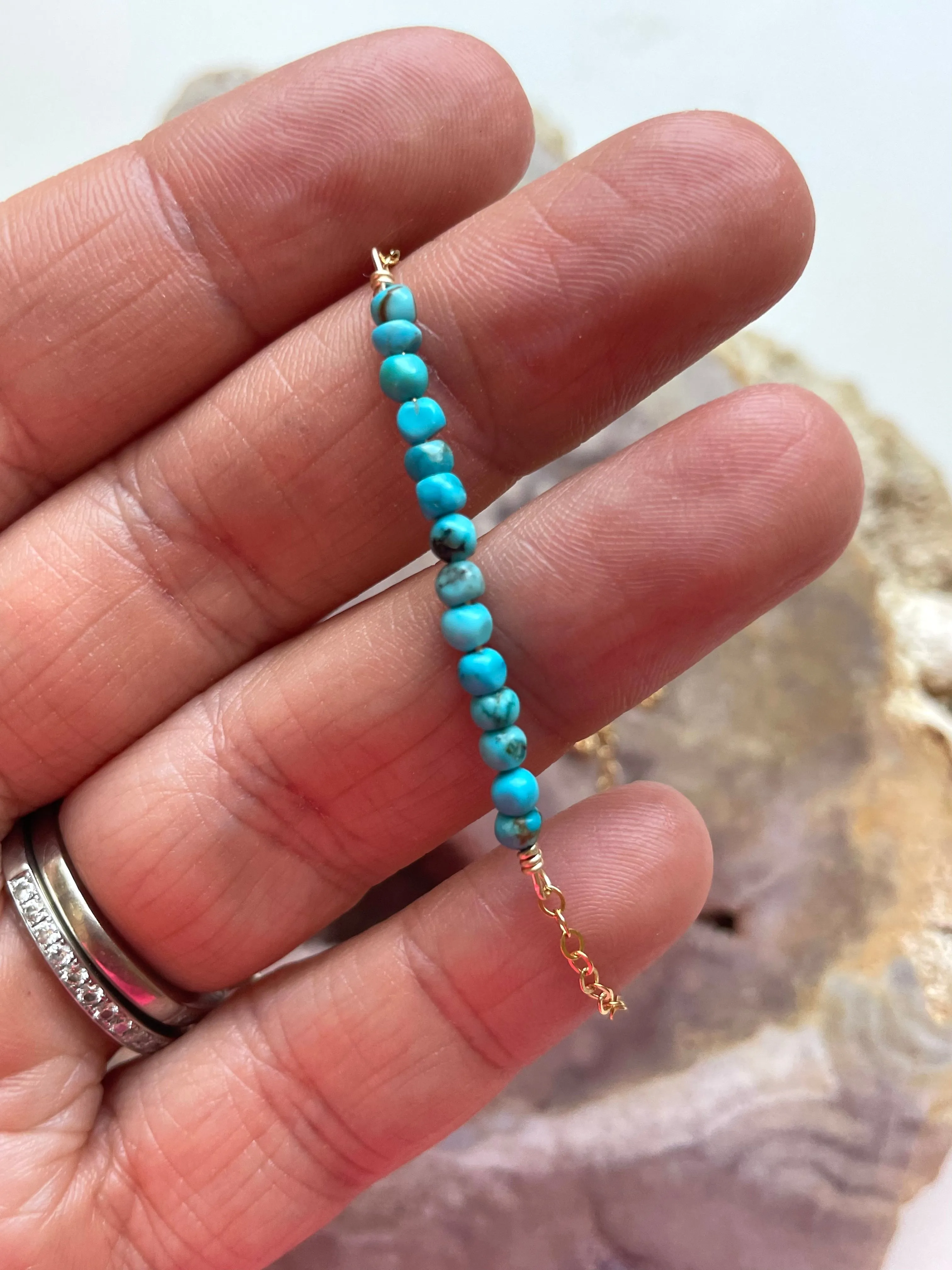 Genuine Turquoise Choker Necklace