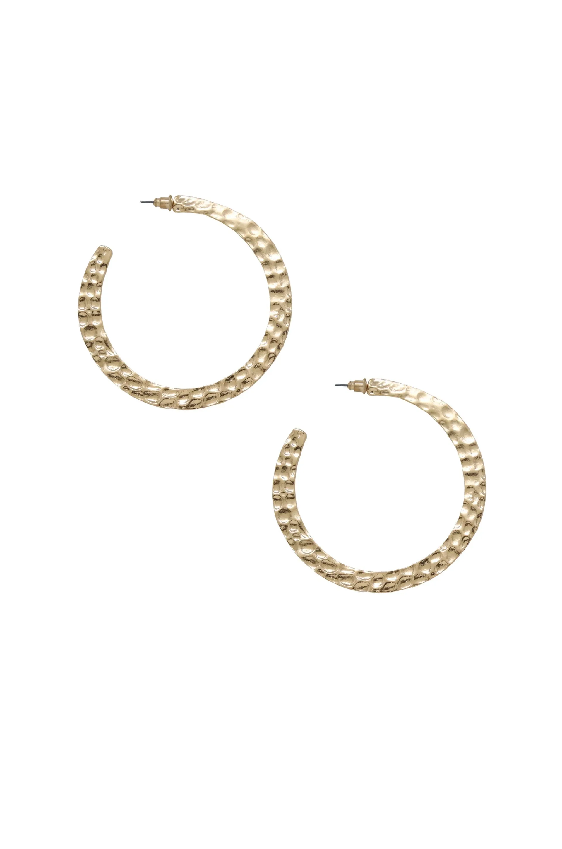 Hammered Hoop Earrings