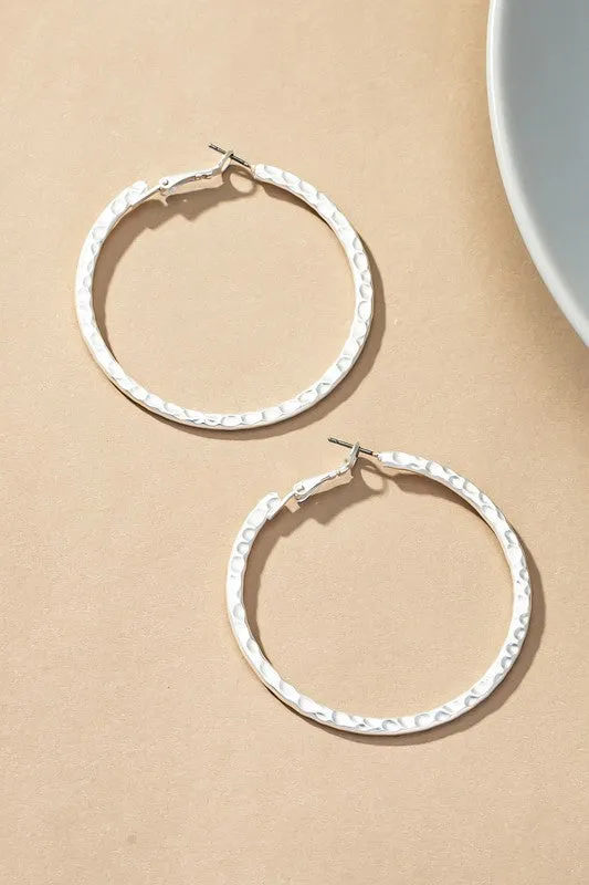 Hammered Hoop Earrings