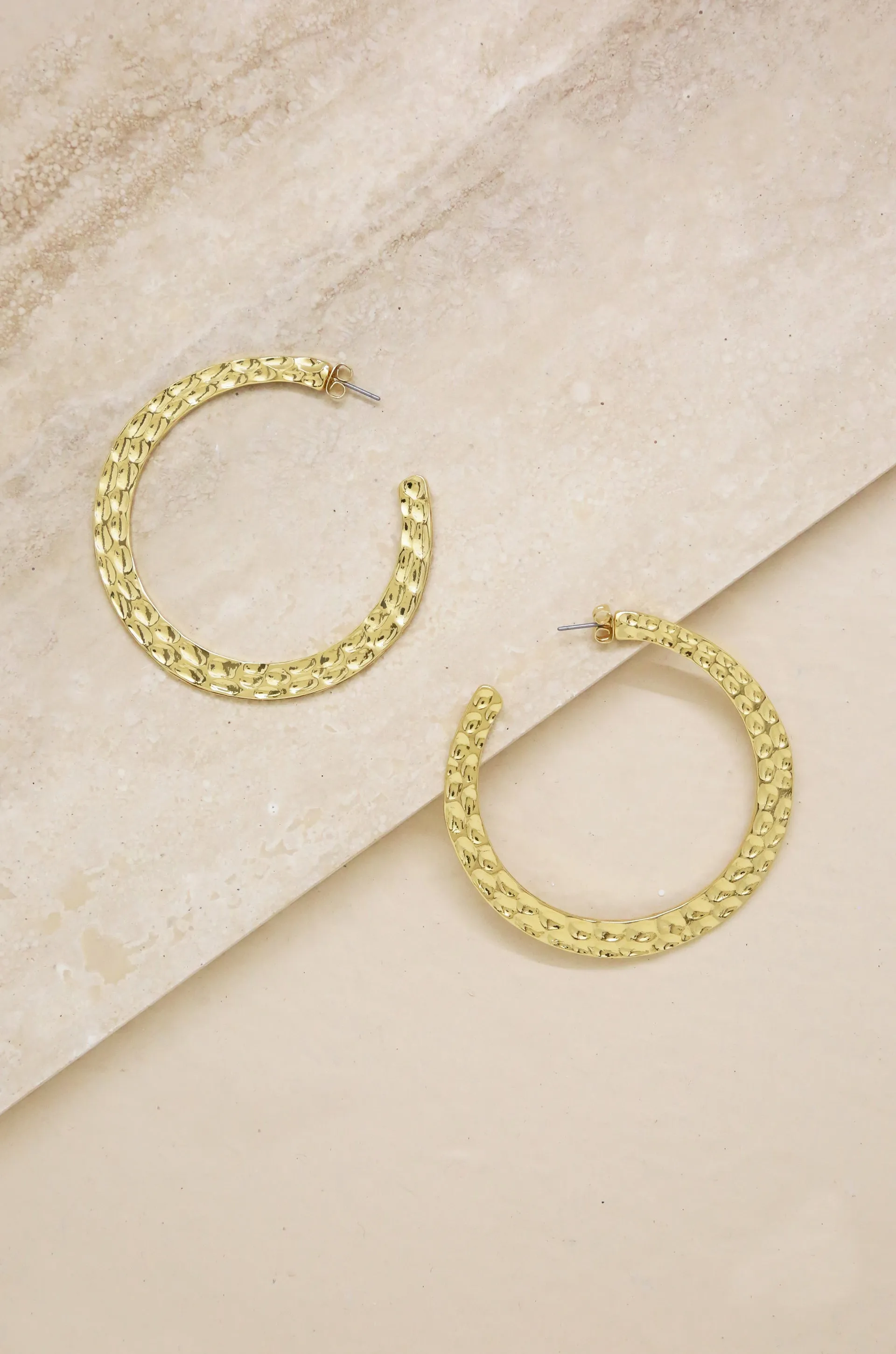 Hammered Hoop Earrings