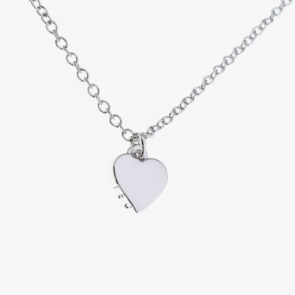 Hara Tiny Heart Pendant Necklace Silver