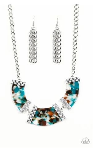 HAUTE-Blooded Blue Necklace - Paparazzi Accessories