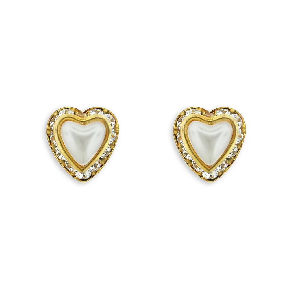 Heart-Shape Pearl Earrings