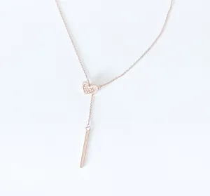 Jane Pendant 14K Rolled Rose Gold Necklace