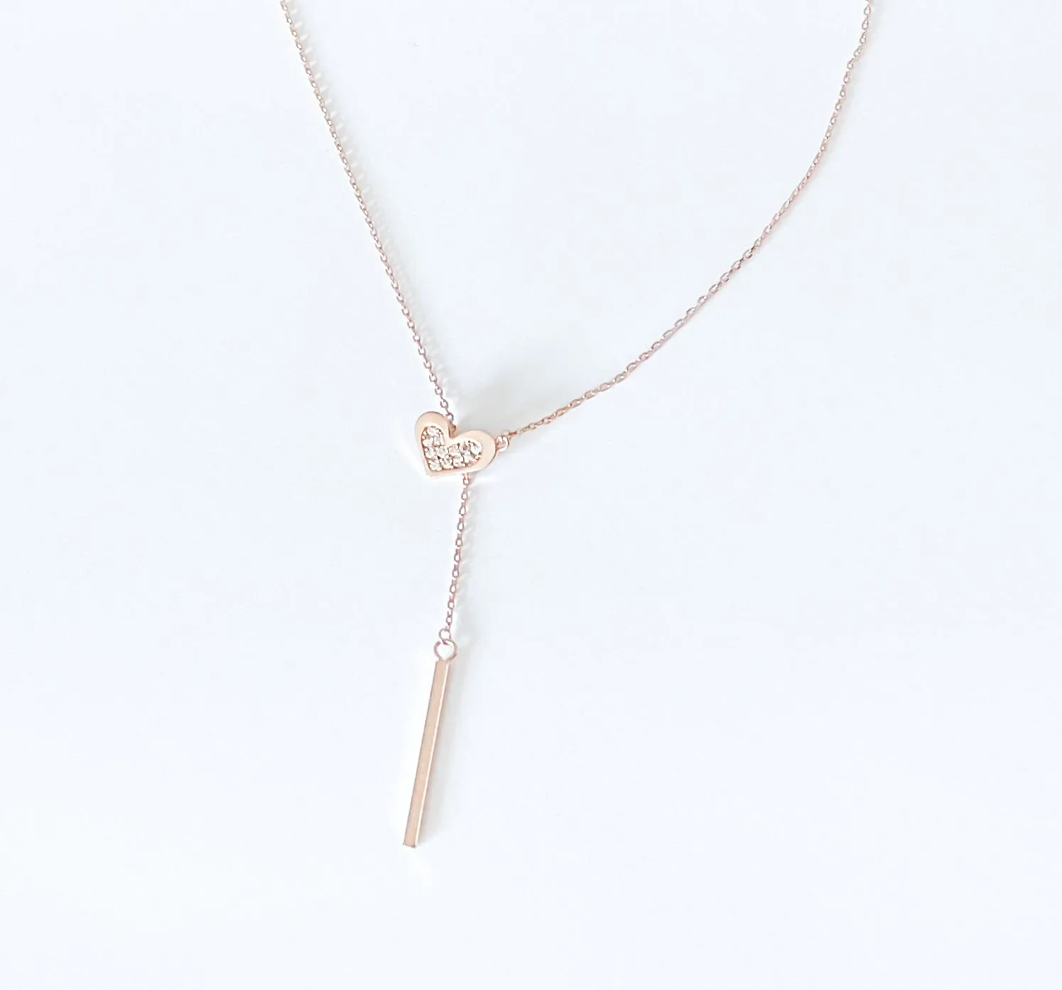 Jane Pendant 14K Rolled Rose Gold Necklace