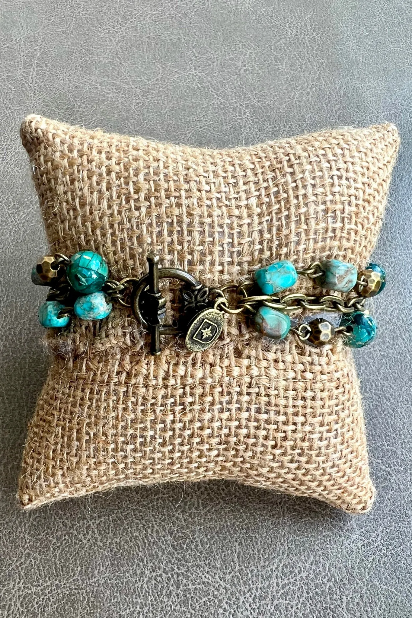 Janet 3 Strand Stone Bracelet- Turquoise