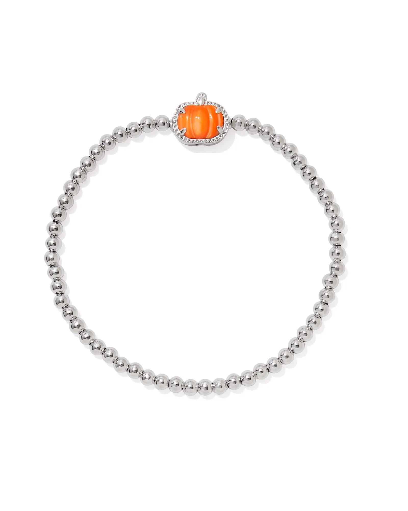 Kendra Scott Rhodium Pumpkin Stretch Bracelet