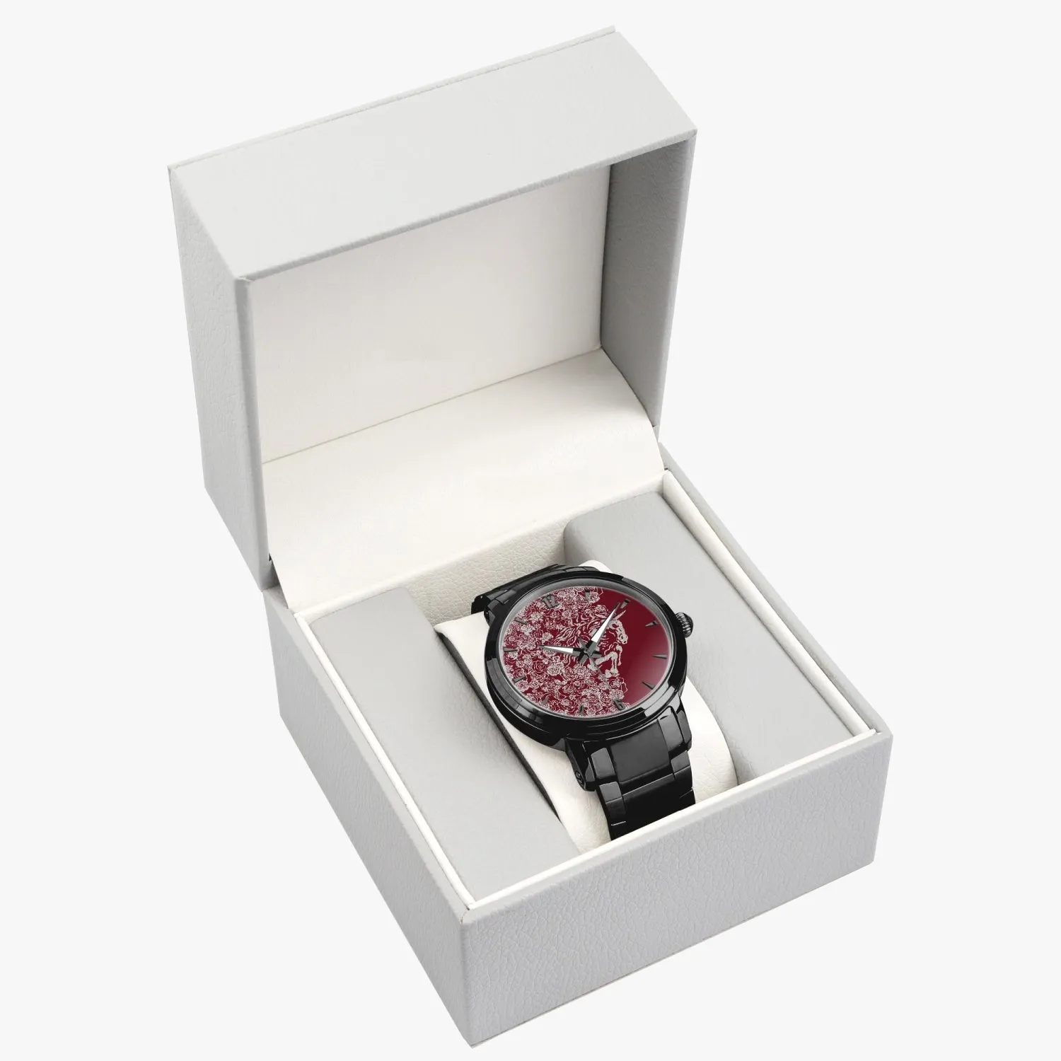 Lee EXCELLENT Stainless Steel Strap Automatic Watch - [Mens] - Crimson