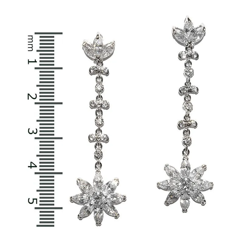 Lowell CZ Star Dangle Earrings