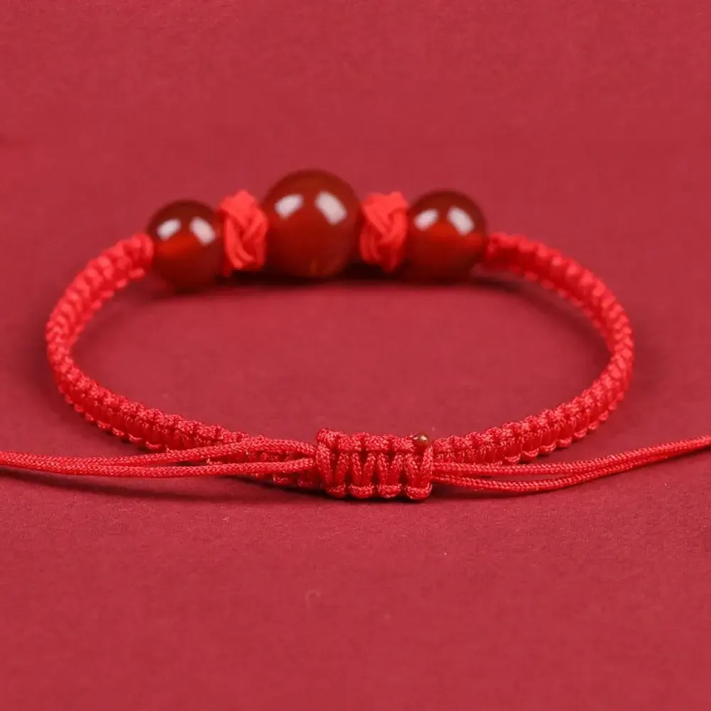 Lucky Red Rope Dragon Bracelet Good Fortune Feng Shui Knot Bracelet