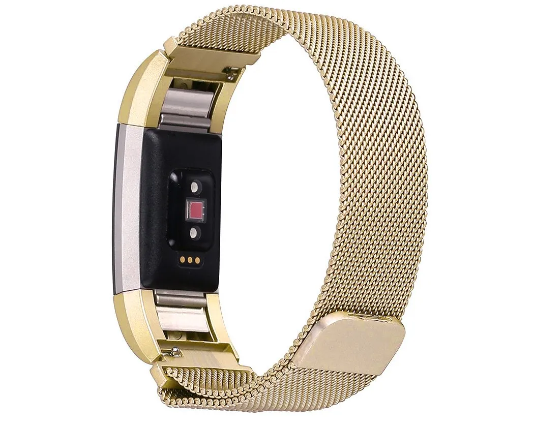 Magnet Stainless Steel Mesh Watch Band for Fitbit Alta - Gold