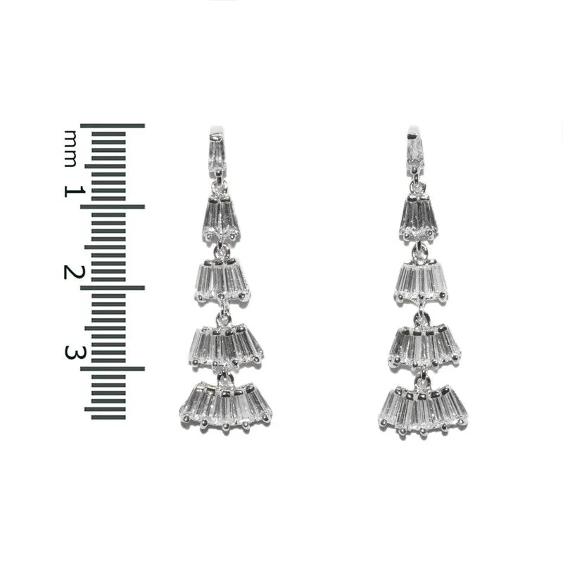 Noelan CZ Dangle Chandelier Earrings