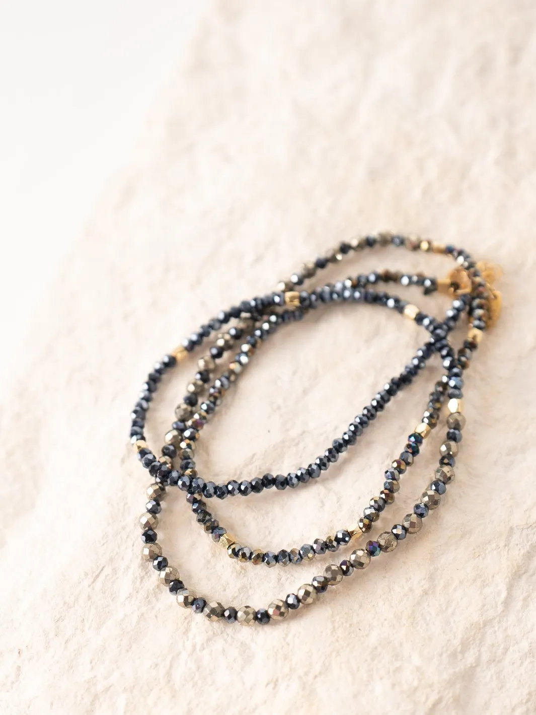 Pyrite Wrap Bracelet & Necklace