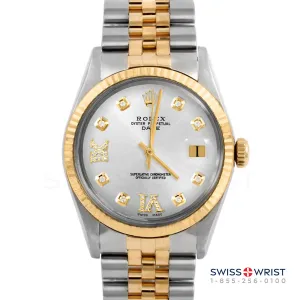 Rolex Date 34mm | 1500-TT-SLV-8DR69-FLT-JBL