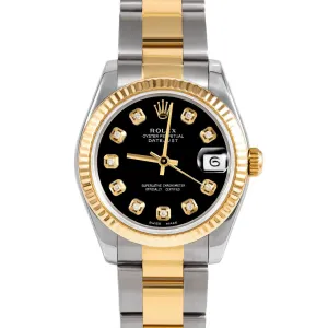 Rolex Datejust 31mm | 178273-BLK-DIA-AM-FLT-OYS