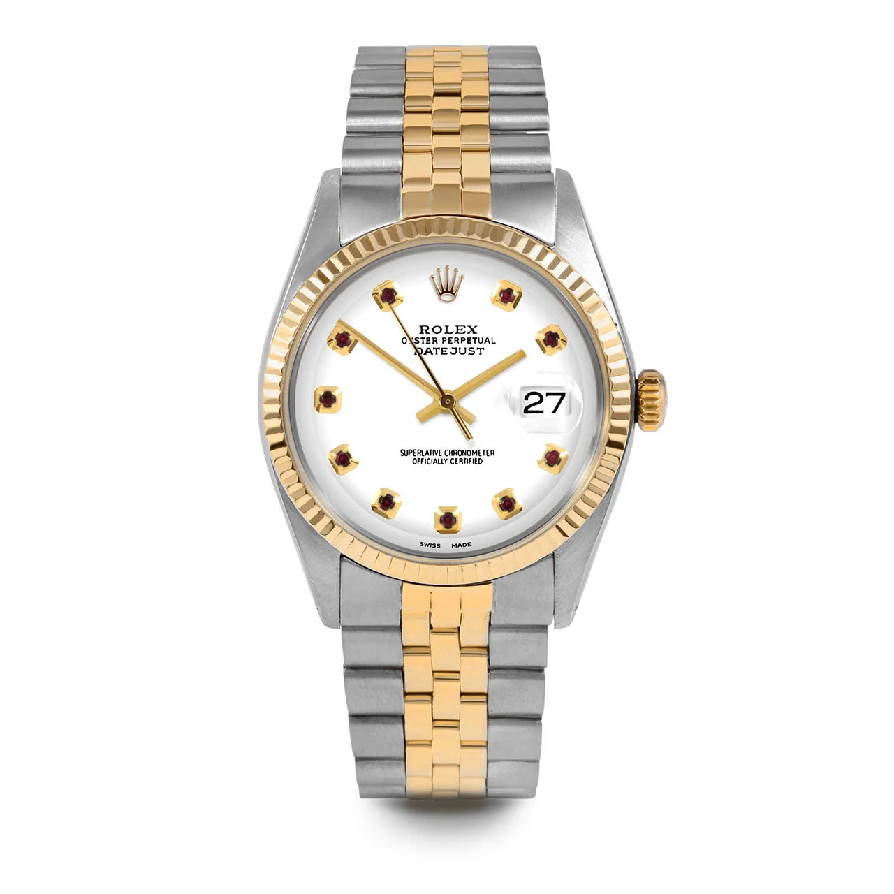 Rolex Datejust 36mm | 1601-TT-WHT-RBY-AM-FLT-JBL