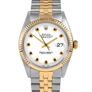 Rolex Datejust 36mm | 1601-TT-WHT-RBY-AM-FLT-JBL