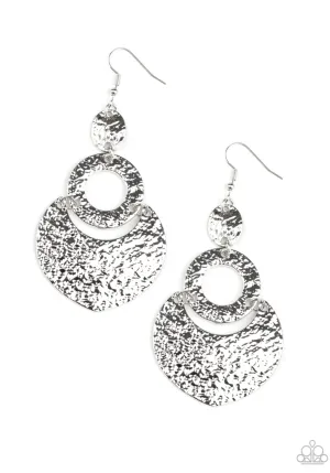 Shimmer Suite Silver Earrings - Paparazzi Accessories