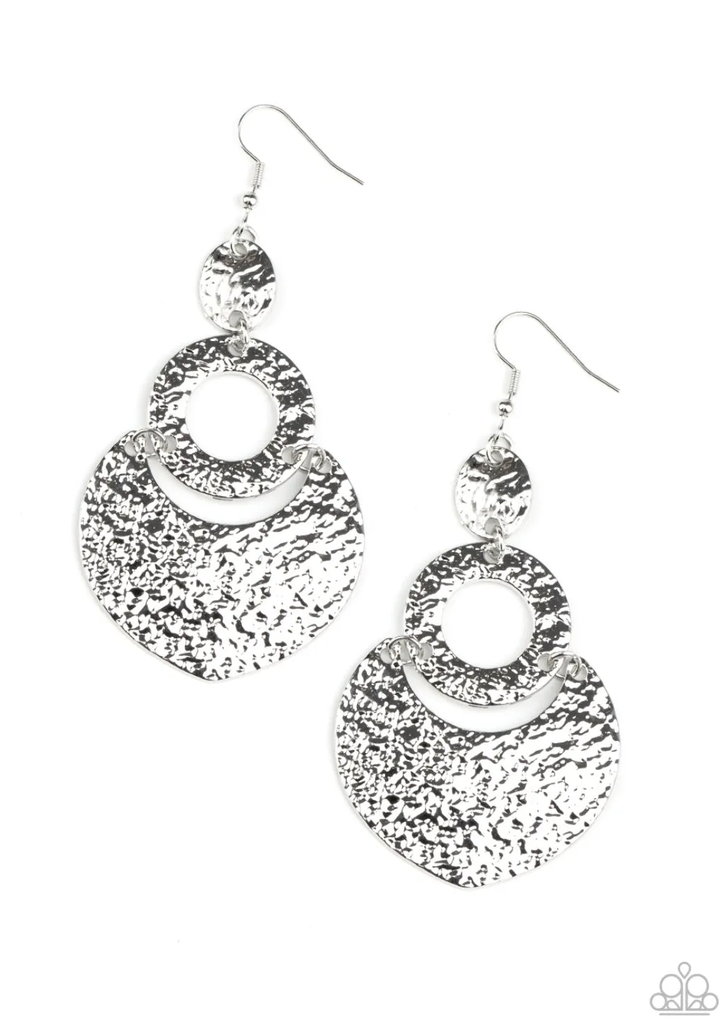 Shimmer Suite Silver Earrings - Paparazzi Accessories