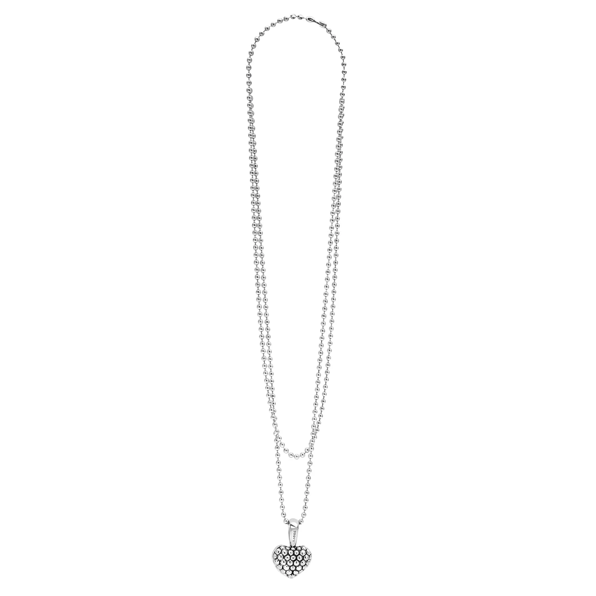 Signature Caviar Caviar Beaded Heart Pendant Necklace