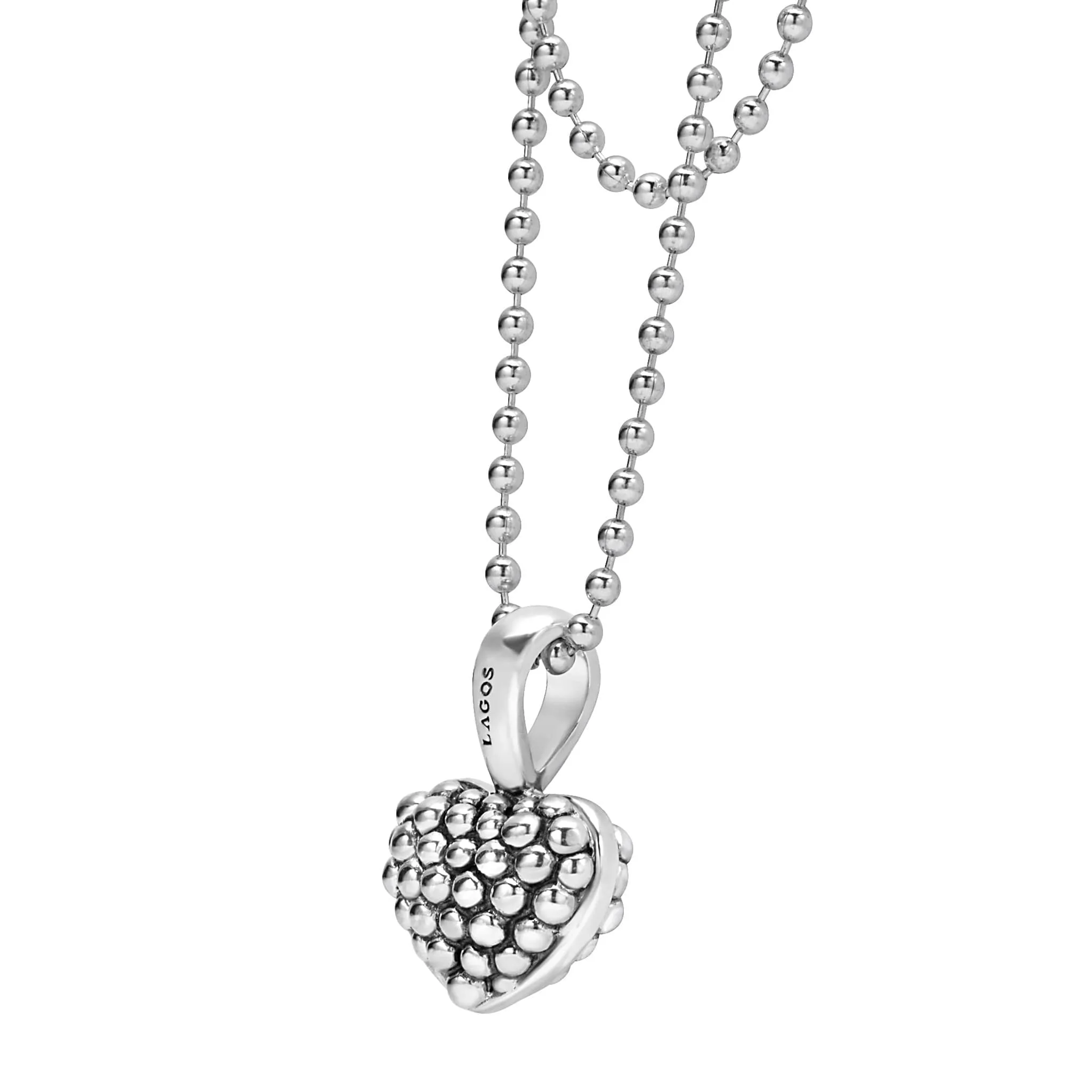 Signature Caviar Caviar Beaded Heart Pendant Necklace