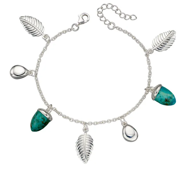 Silver Acorn & Leaf Bracelet